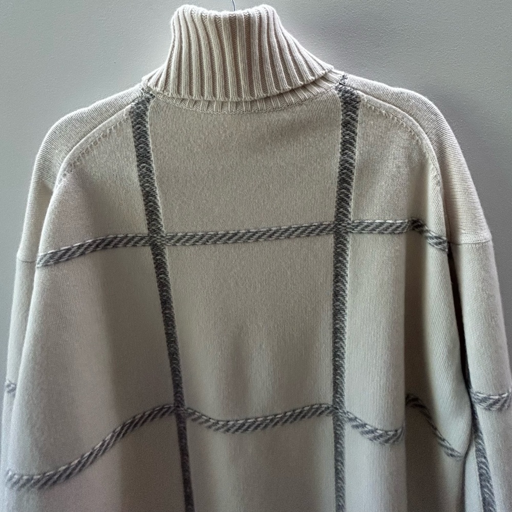 JOSEPH Turtleneck Merino Wool Cream Grey Warm Size M Excellent condition ￼￼￼ - Picture 8 of 11
